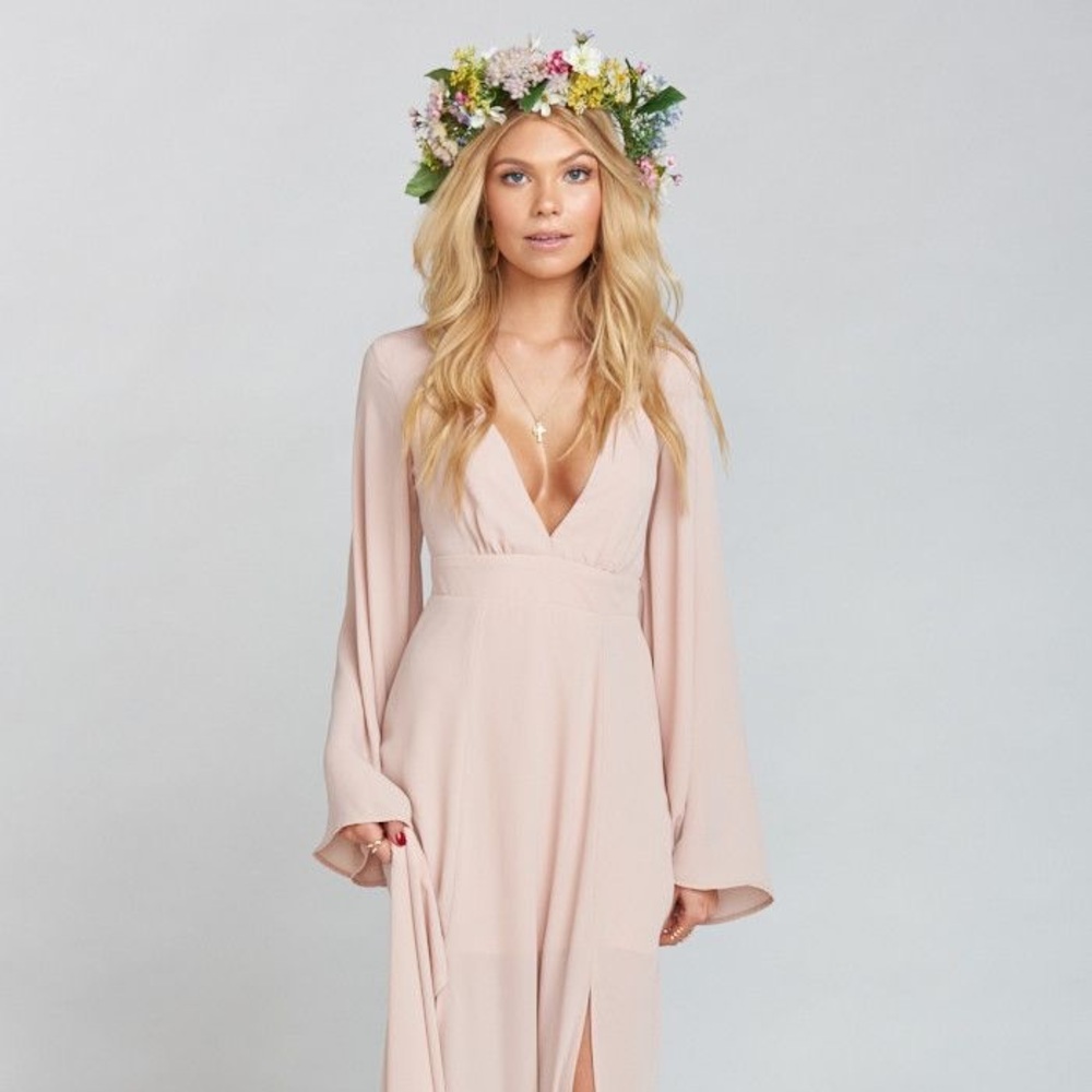 Show Me Your Mumu Venus Long Sleeve Flare Dress